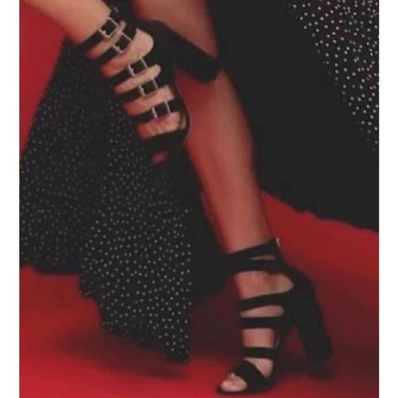 SAM EDELMAN Yasmina Black Strappy Sandals Size 7M - Picture 3 of 9